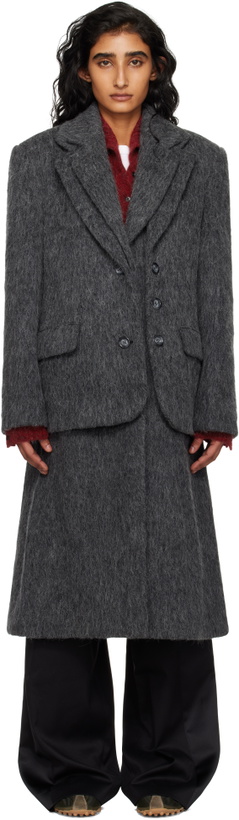 Photo: Andersson Bell Gray Layered Blazer Coat