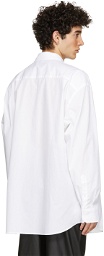 Raf Simons White Fred Perry Edition Oversized Printed Patch Shirt