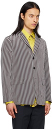 Dries Van Noten Blue Striped Blazer