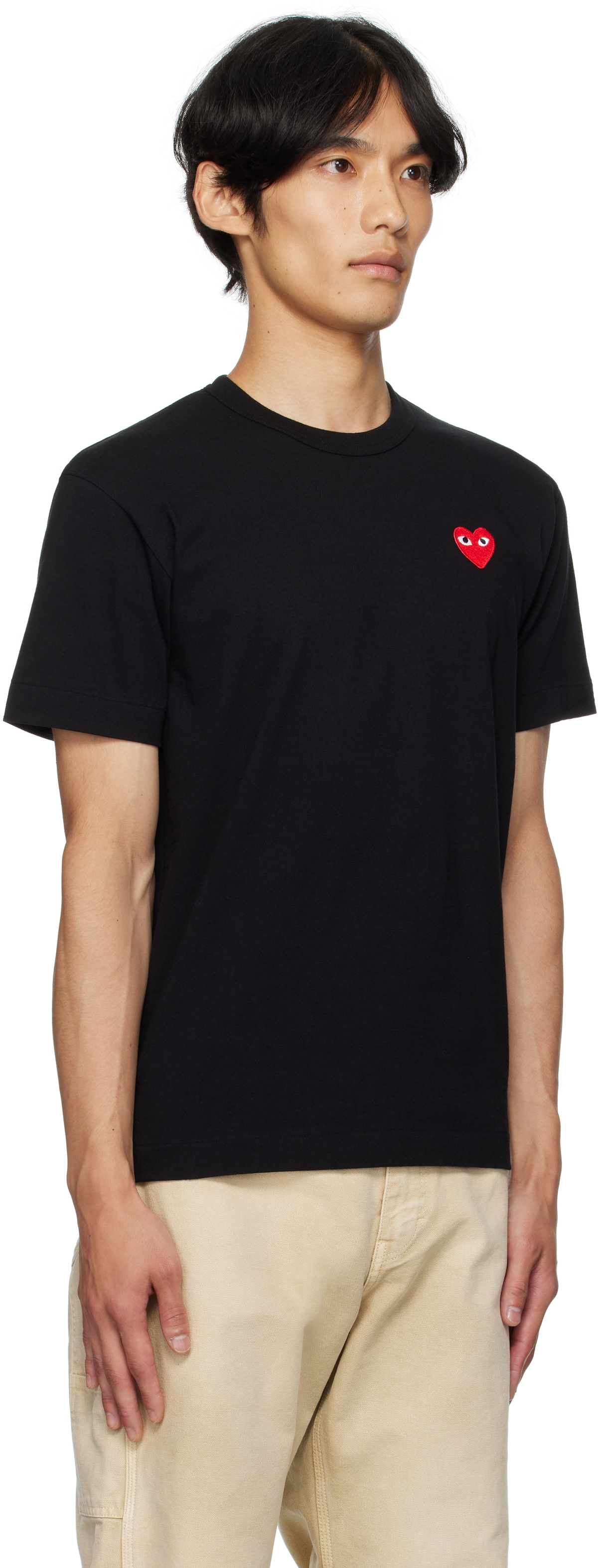 COMME des GARÇONS PLAY Black Heart Patch T-shirt