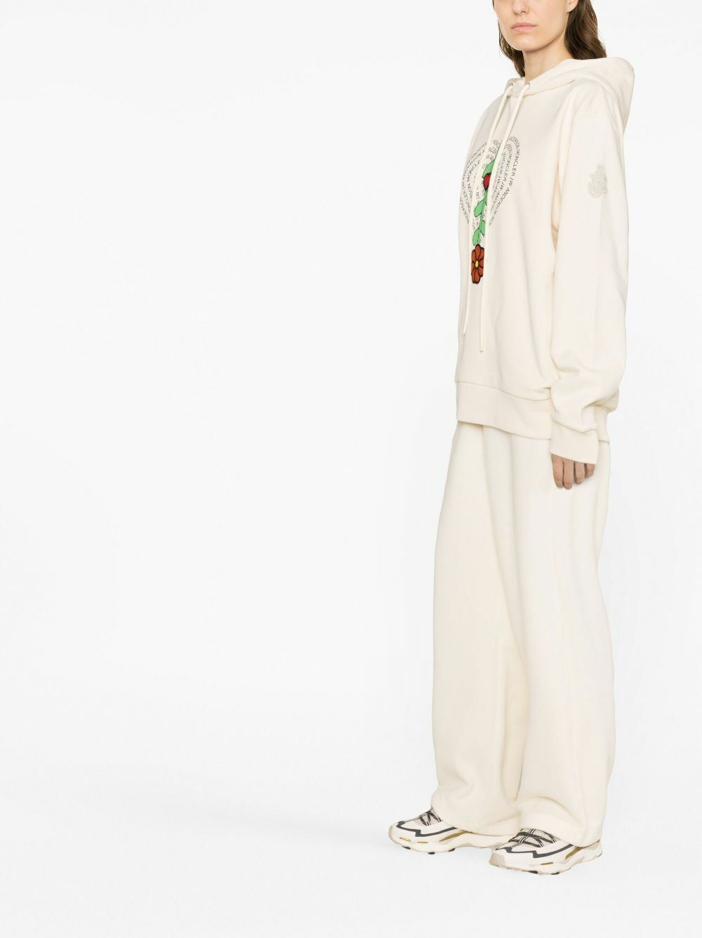 Moncler Genius X JW Anderson Neutral Logo Print Fleece Hoodie