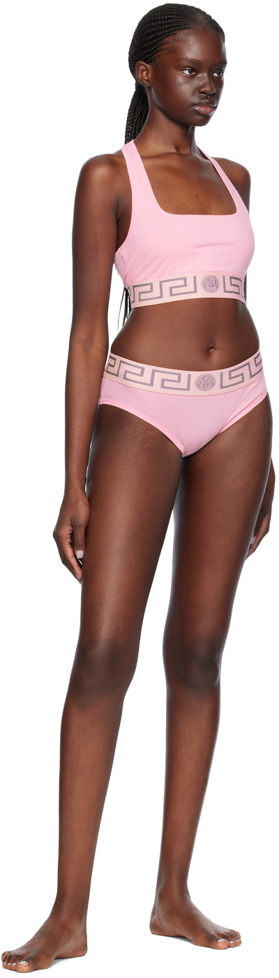 Versace Underwear Greca Border Bra 'Pink