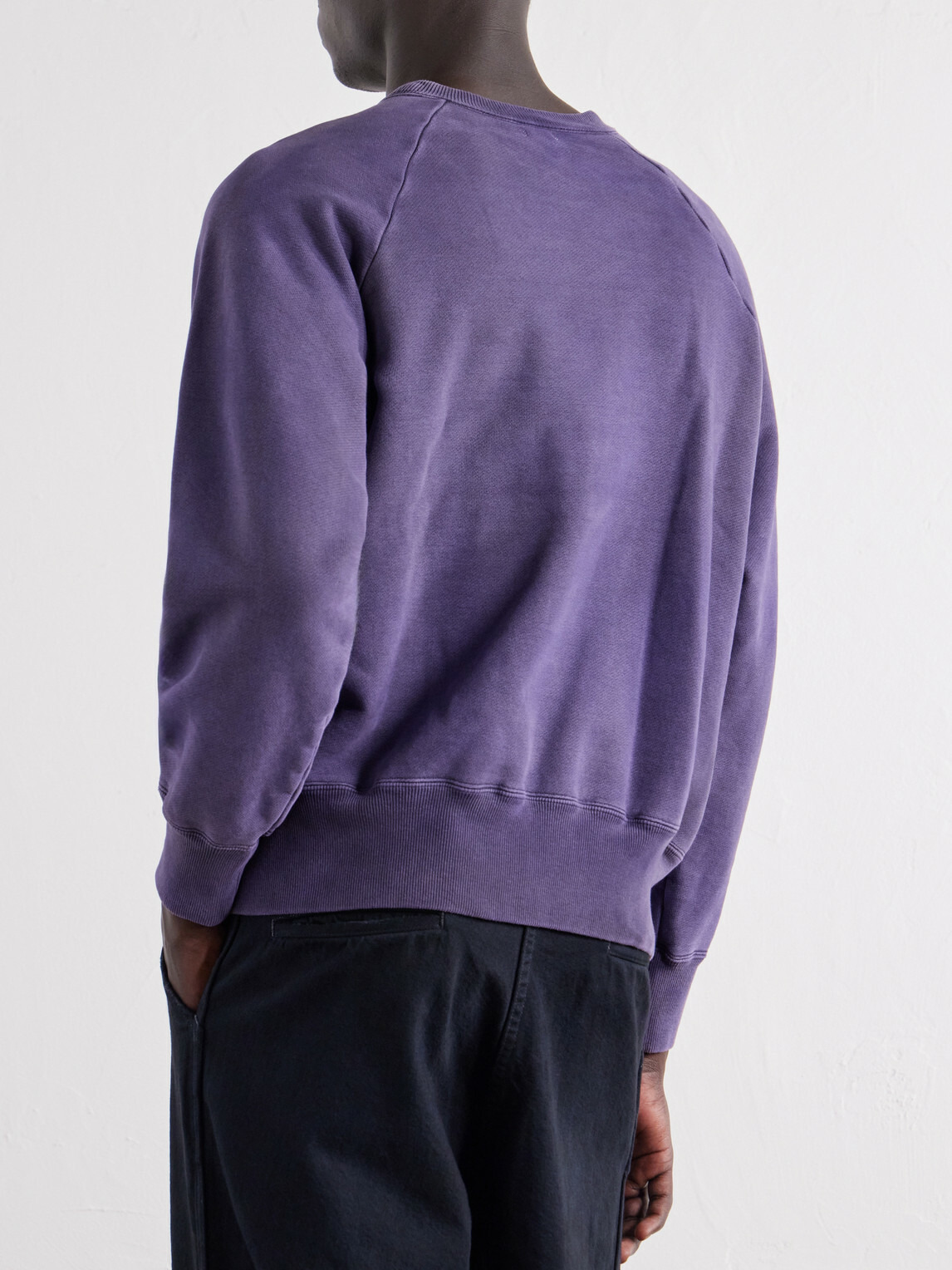 A.PRESSE - Cotton-Jersey Sweatshirt - Purple