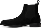 BOSS Black Suede Elasticated Panels Chelsea Boots