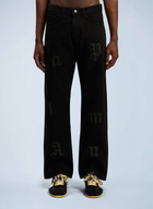 Palm Angels Logo Patch Straight Jeans