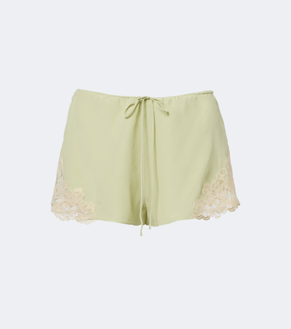 De La Vali Elia lace-trimmed crêpe de chine shorts