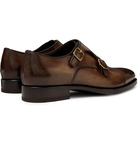 TOM FORD - Wessex Leather Monk-Strap Shoes - Brown