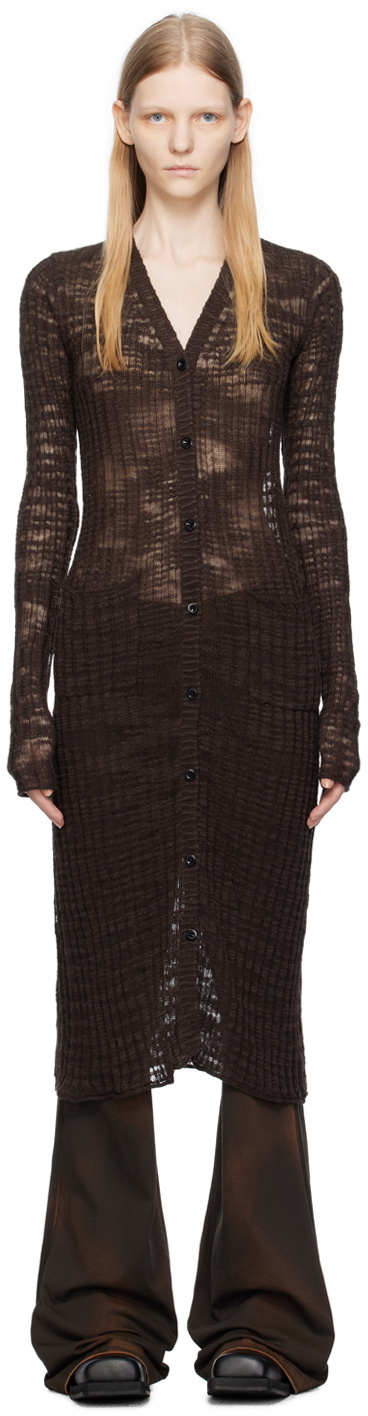 Acne Studios Brown Long Cardigan Acne Studios