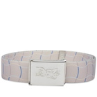 Dime Men's Wave Checkered Belt in Grey Cream