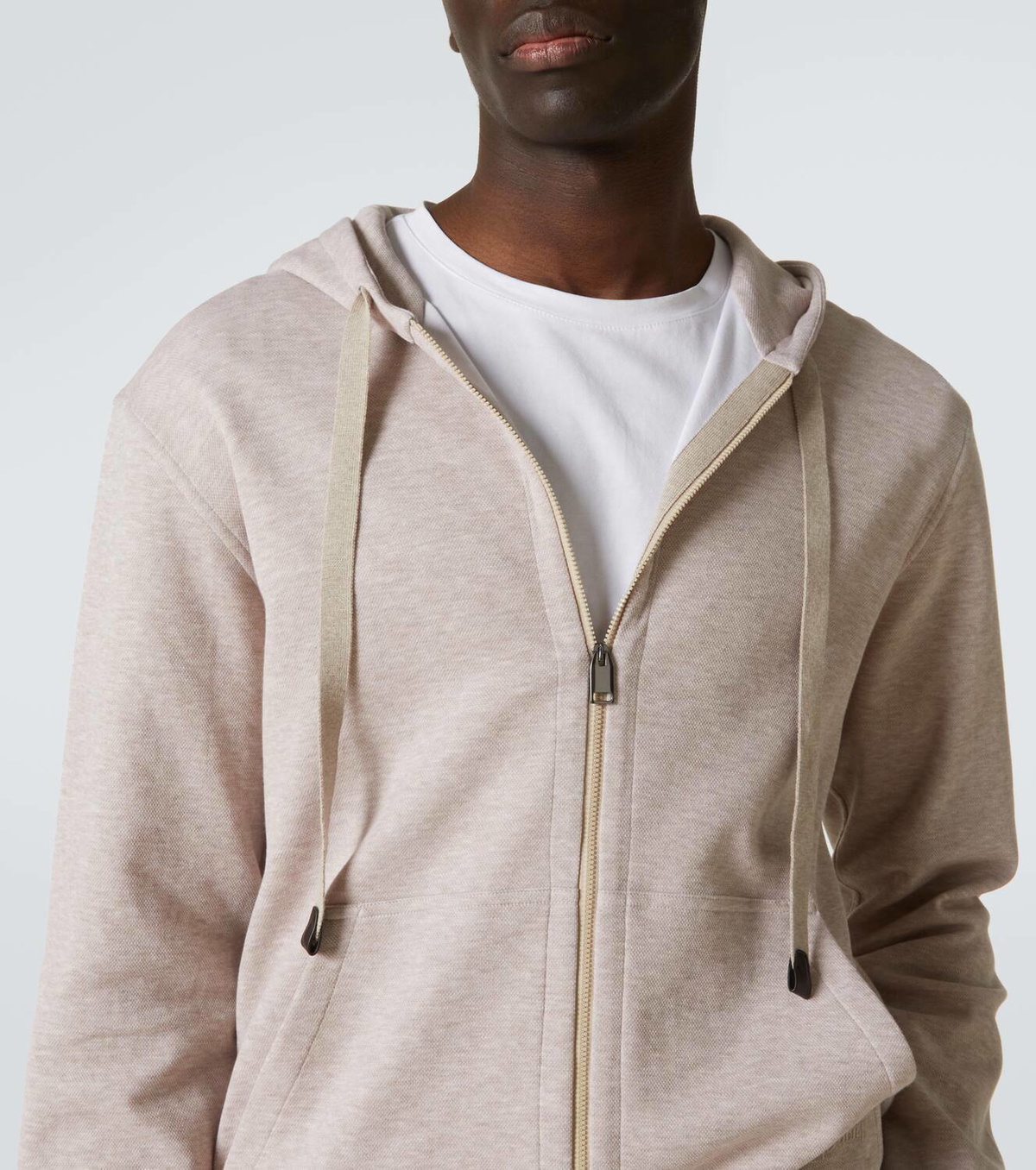 Brioni Cotton-blend jersey hoodie