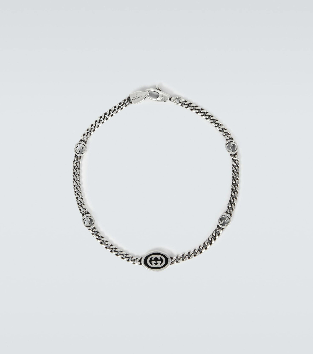 Gucci - Men - Guccighost Engraved Sterling Silver ID Bracelet Silver - 18