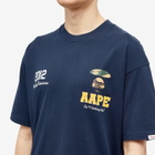 Men's AAPE University Basketball T-Shirt in Navy