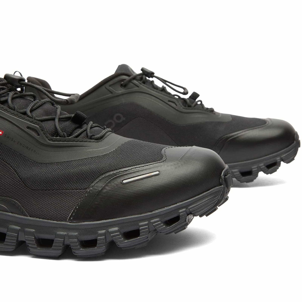 ON Men's Cloud 6 Geo WP Sneaker in Black/Black On