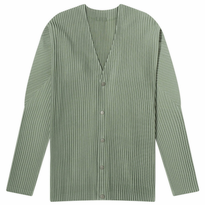 Photo: Homme Plissé Issey Miyake Men's Pleated Cardigan in Sage Green