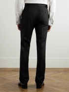 Kingsman - Straight-Leg Grosgrain-Trimmed Wool Tuxedo Trousers - Black
