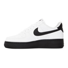 Nike White and Black Air Force 1 07 Sneakers