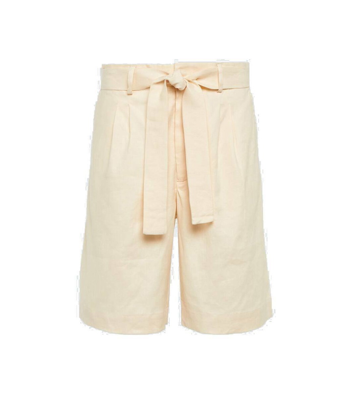 Photo: Commas Linen-blend twill Bermuda shorts