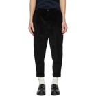 AMI Alexandre Mattiussi Black Corduroy Carrot Fit Chino Trousers