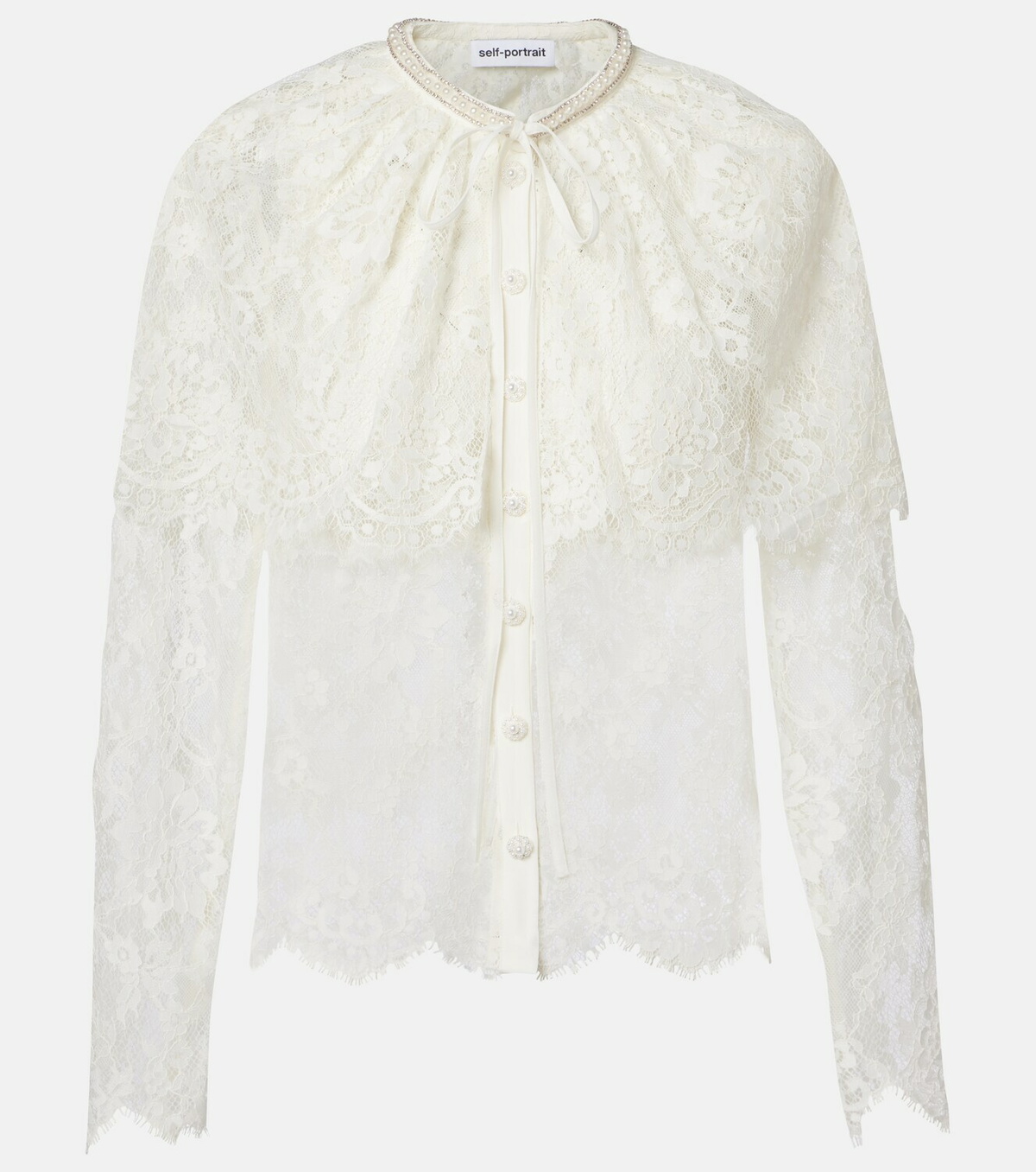 Self-Portrait Caped lace cardigan