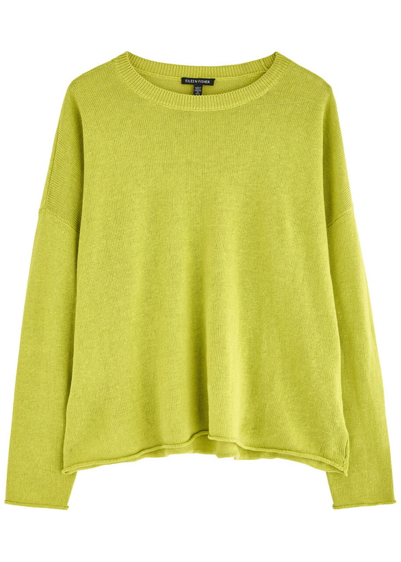 Photo: Eileen Fisher Linen-blend Jumper Green