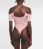KNWLS Halterneck mesh bodysuit
