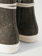 Rick Owens - Rugged Wool High-Top Sneakers - Green