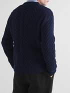 Altea - Cable-Knit Virgin Wool and Cashmere-Blend Sweater - Blue