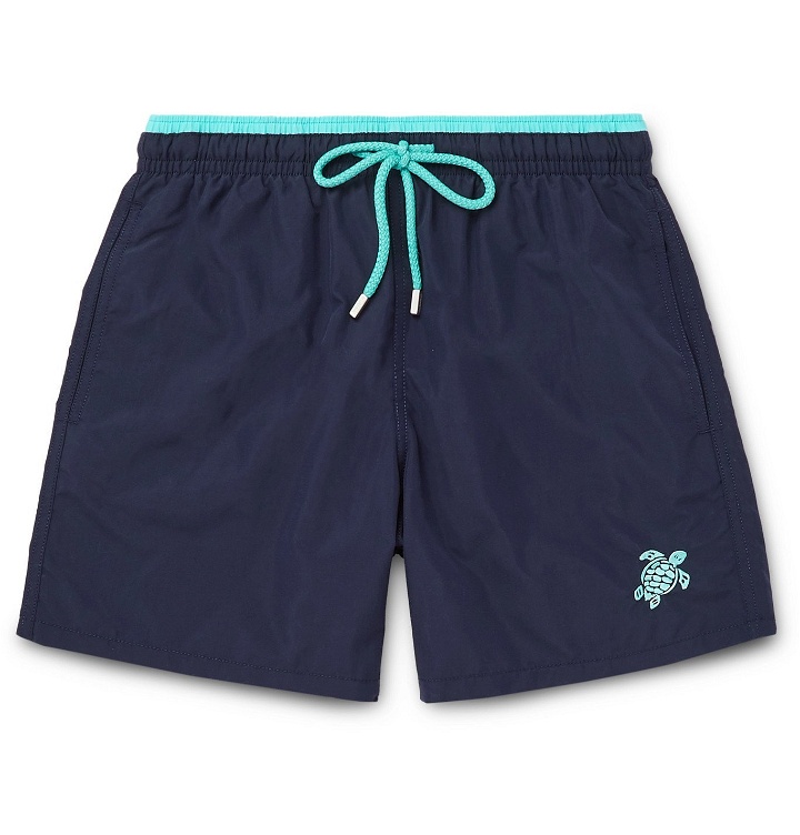 Photo: Vilebrequin - Moka Mid-Length Logo-Embroidered Swim Shorts - Blue