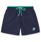 Vilebrequin - Moka Mid-Length Logo-Embroidered Swim Shorts - Blue