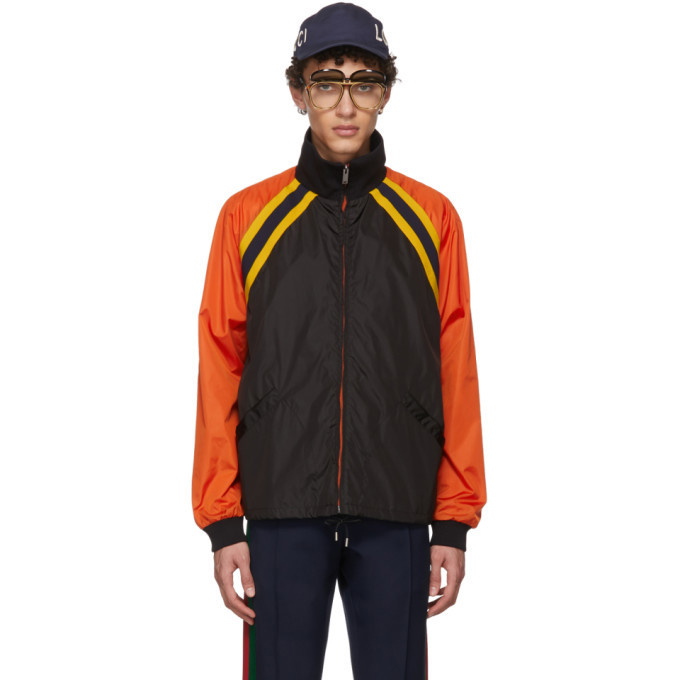 Photo: Gucci Black Colorblock Windbreaker Jacket