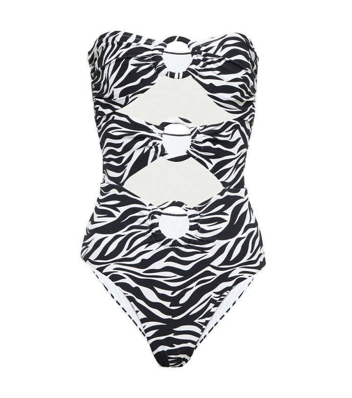Photo: Alexandra Miro Anya zebra-print cutout swimsuit