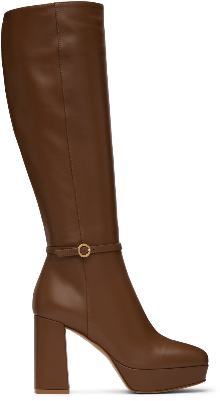 Gianvito Rossi Brown Moreau Boots Gianvito Rossi