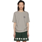 Loewe Navy and Off-White Stripe Anagram T-Shirt