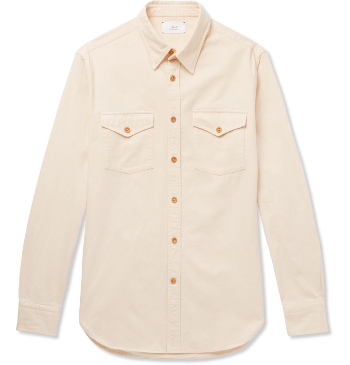 Photo: Mr P. - Button-Down Collar Cotton-Twill Shirt - Neutrals