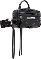 Balmain Black Logo Print Bag