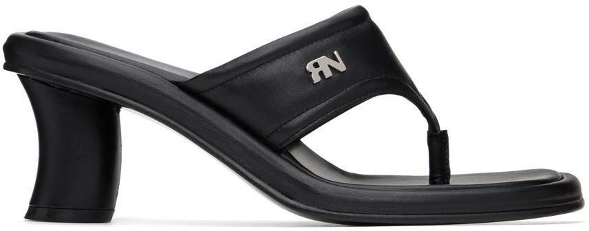 Reike Nen Black Padded Heeled Sandals