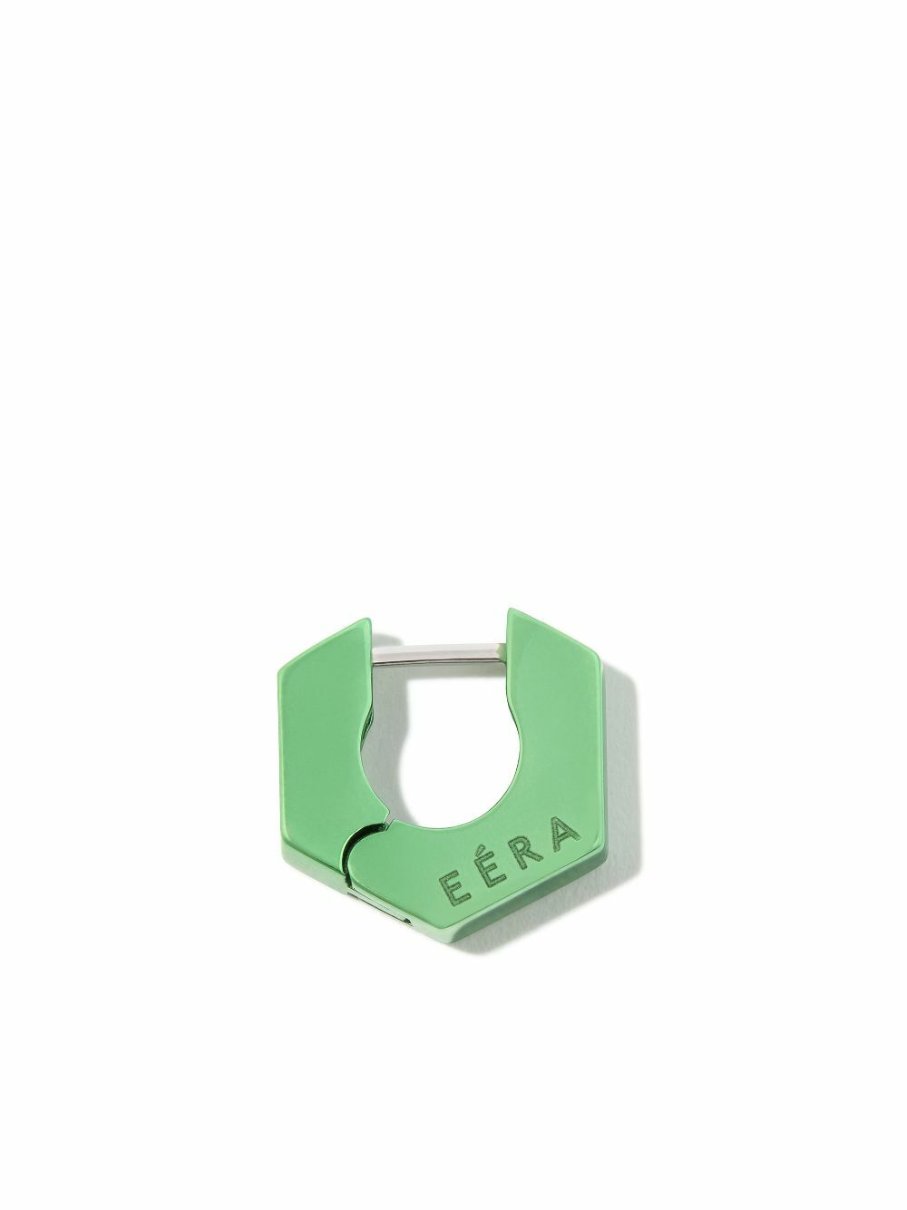 EÉRA 18K White Gold Dado Mini Single Hoop Earring