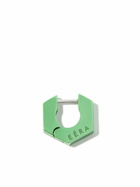 EÉRA 18K White Gold Dado Mini Single Hoop Earring