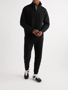 Frame - Ribbed Wool Half-Zip Sweater - Black