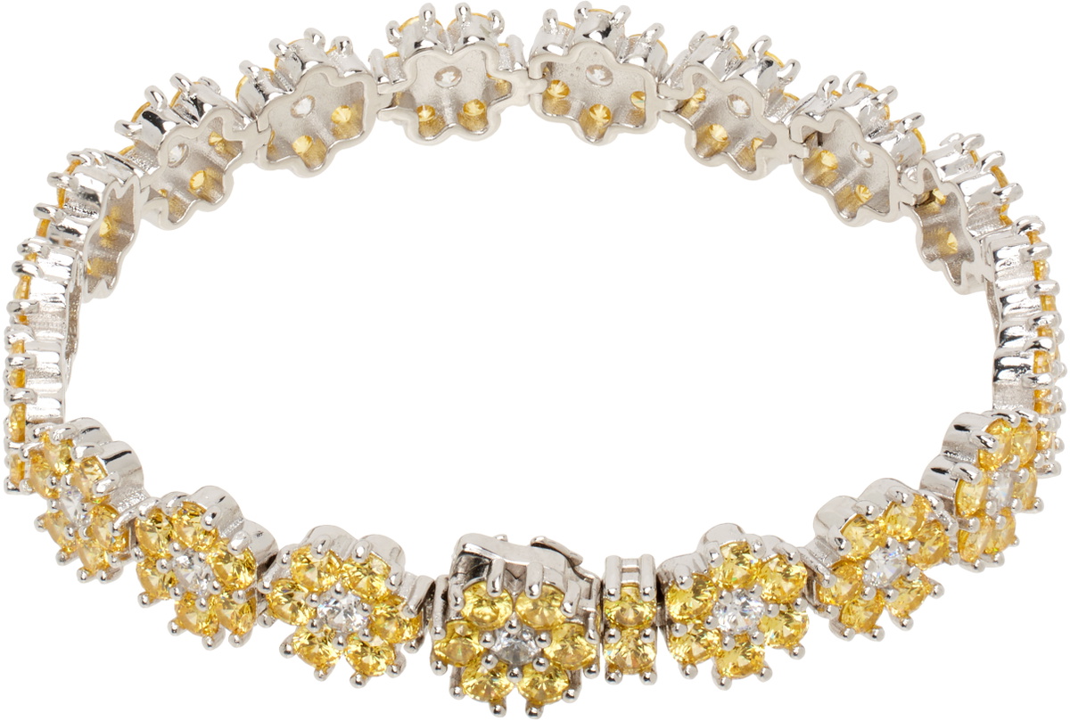 Hatton Labs Silver & Yellow Daisy Tennis Bracelet Hatton Labs