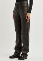 Remain BY Birger Christensen Straight-leg Leather Trousers Brown