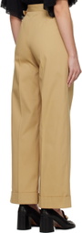 See by Chloé Brown Wide Cuffed Trousers