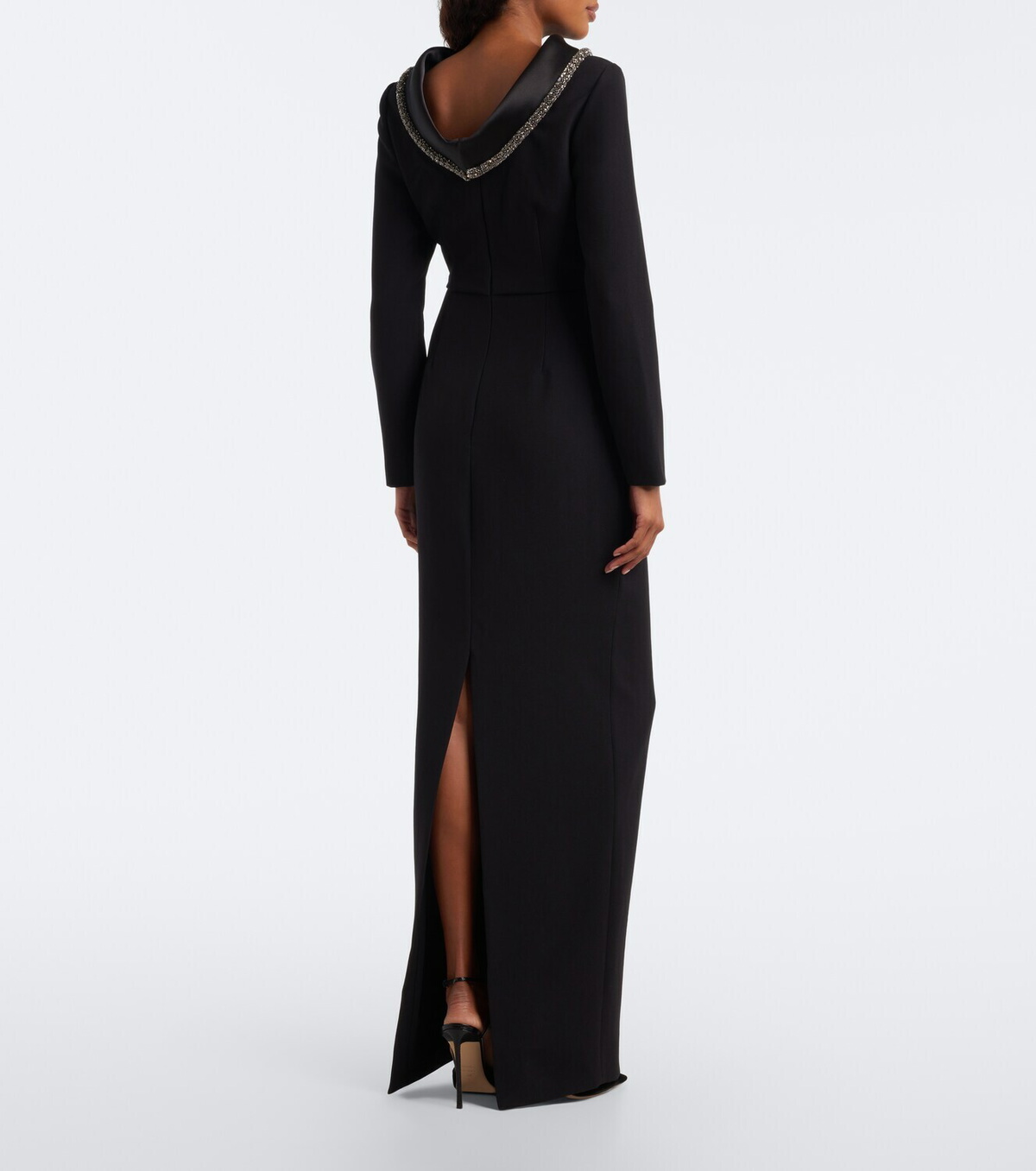Roland Mouret Embellished crêpe gown