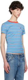 Acne Studios Blue & Orange Striped T-Shirt
