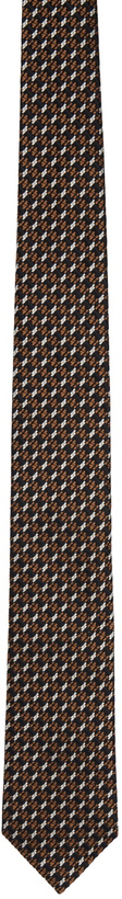 Photo: ZEGNA Brown & Navy Jacquard Tie