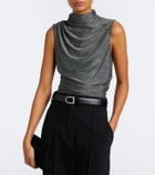 Veronica Beard Mylie jersey lamé top