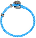 Versace Blue Medusa Braided Bracelet