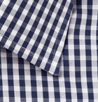 TOM FORD - Slim-Fit Gingham Cotton-Poplin Shirt - Navy