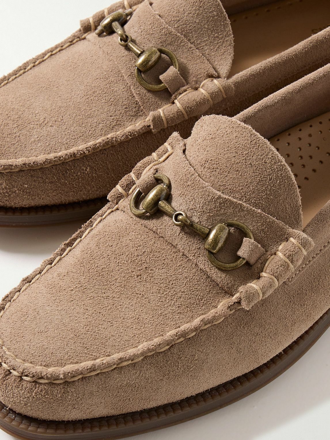 G.H. BASS - Weejuns Lincoln Embellished Suede Loafers - Neutrals