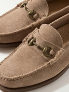 G.H. BASS - Weejuns Lincoln Embellished Suede Loafers - Neutrals